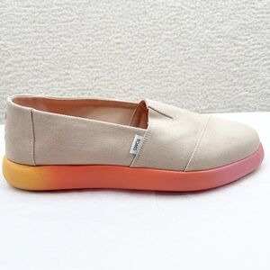 TOMS Womens Alpargata Mallow Canvas- Natural Canvas / Ombre Size 12